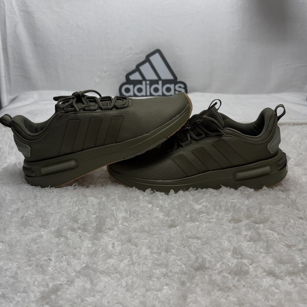 adidas Racer Tr23 Lace Up Mens‎ Green Sneakers Casual Shoes IH2330 Size 9